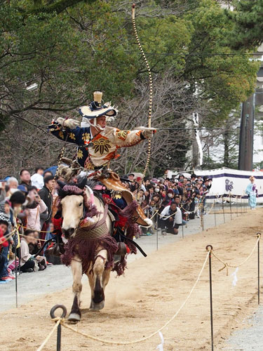 2017年3月　福岡・柳川市　三柱神社　流鏑馬奉納