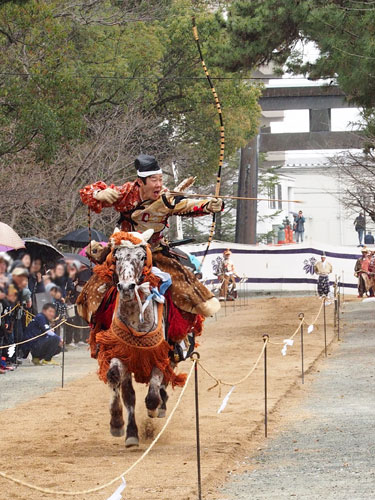 2017年3月　福岡・柳川市　三柱神社　流鏑馬奉納