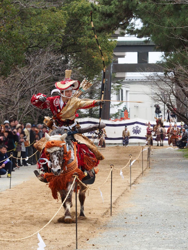 2017年3月　福岡・柳川市　三柱神社　流鏑馬奉納