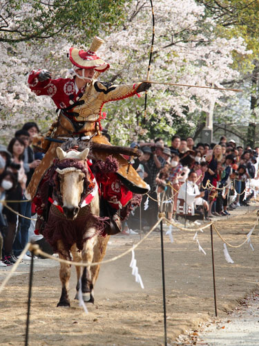 2018年4月　福岡・柳川市　三柱神社　流鏑馬奉納