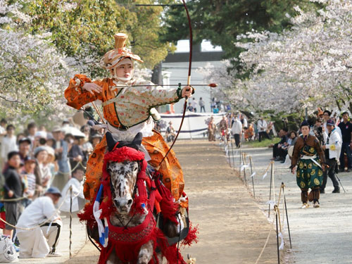 柳川市　三柱神社　流鏑馬奉納　平騎射　中島　ひとみ