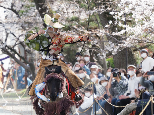 2022年3月　福岡・柳川市　三柱神社　流鏑馬奉納