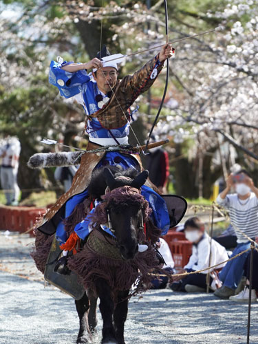 2022年3月　柳川市　三柱神社　流鏑馬