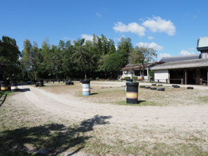 馬術の稽古　場内馬場