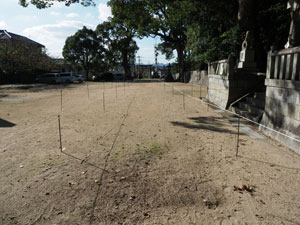 2020年	10月　飯塚市　綱分八幡宮　参道馬場　馬場末より