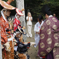 福岡　綱分八幡宮　流鏑馬神事　神酒拝戴式