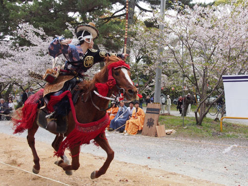 柳川　三柱神社　二の的　小笠原流流鏑馬